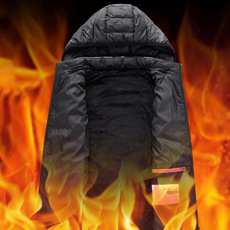 Gilet chauffant de chasse avec capuche