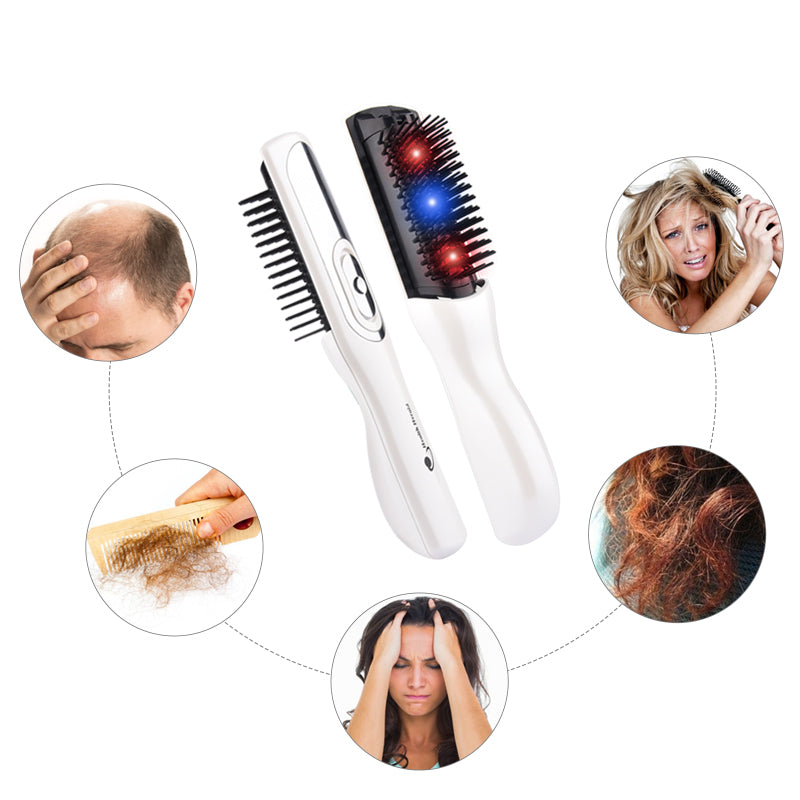 Peigne masseur de cuir chevelu infrarouge et vibrant