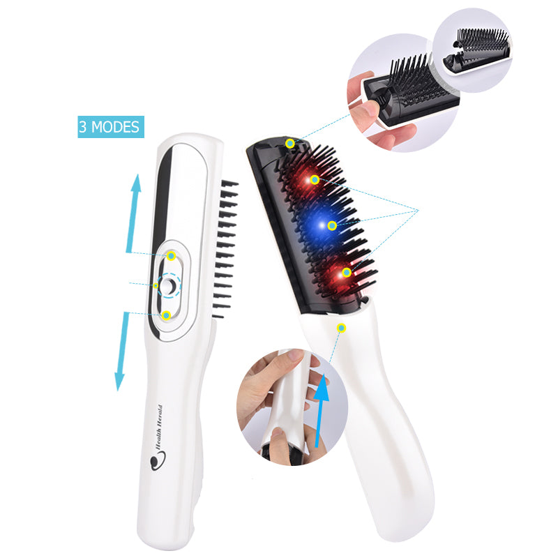 Peigne masseur de cuir chevelu infrarouge et vibrant