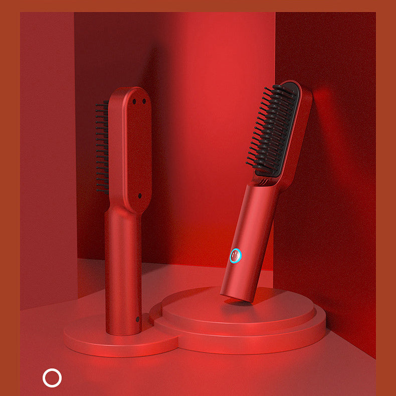 Mini peigne chauffant démêlant rechargeable sans fil
