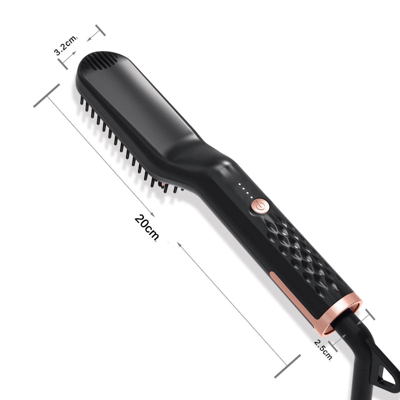 Peigne multifonction avec picots chauffants et lissants pour barbes et cheveux