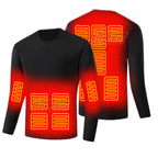 Tee-shirt chauffant pour homme avec 12 zones de chauffage