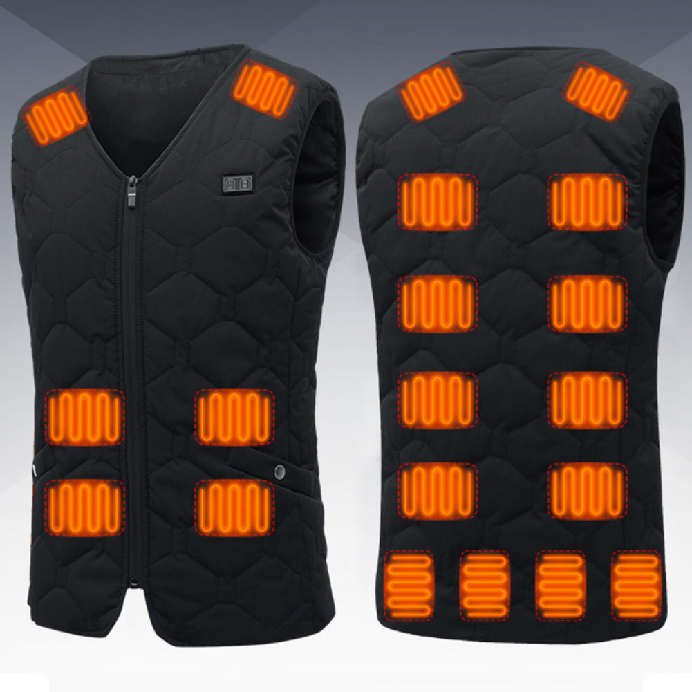 Gilet chauffant de moto sans manche