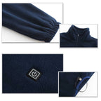 Pull chauffant électrique en polaire à zip