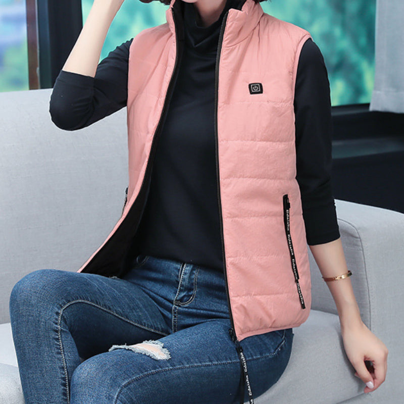 Gilet chauffant réversible pour femme