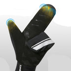 Gants d’hiver à trois doigts chauds et coupe-vent pour VTT et vélo de montagne