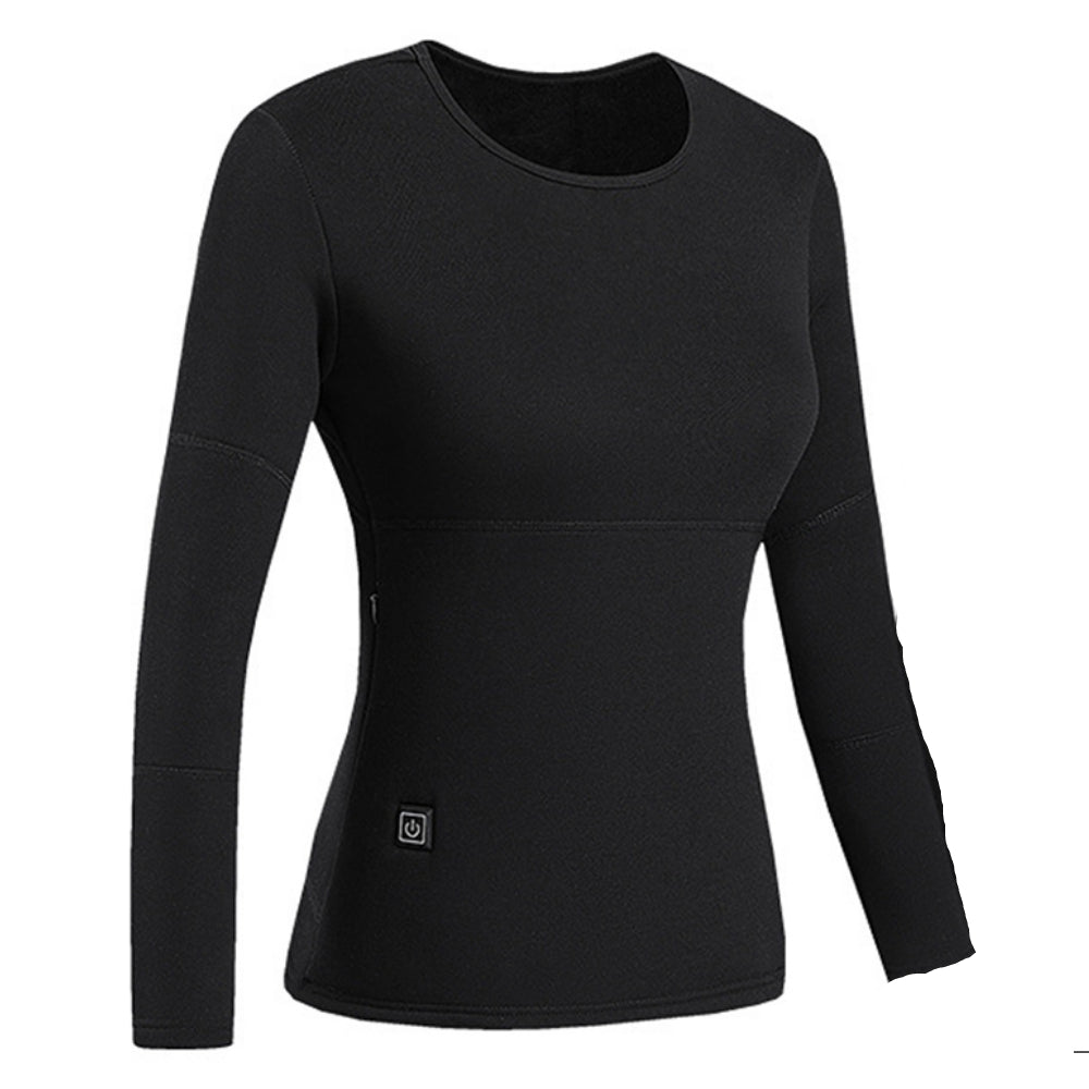 Tee-shirt chauffant noir pour femme