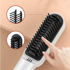 Mini peigne chauffant démêlant rechargeable sans fil
