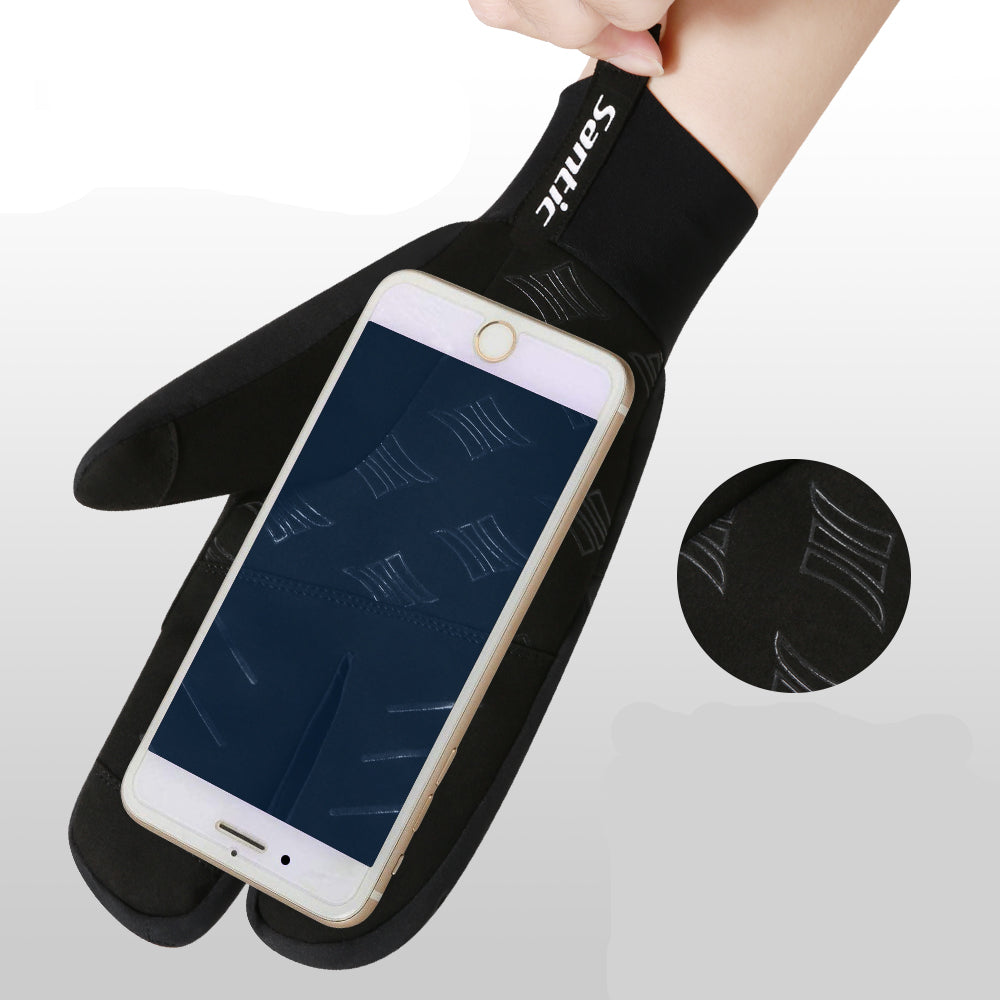Gants d’hiver à trois doigts chauds et coupe-vent pour VTT et vélo de montagne