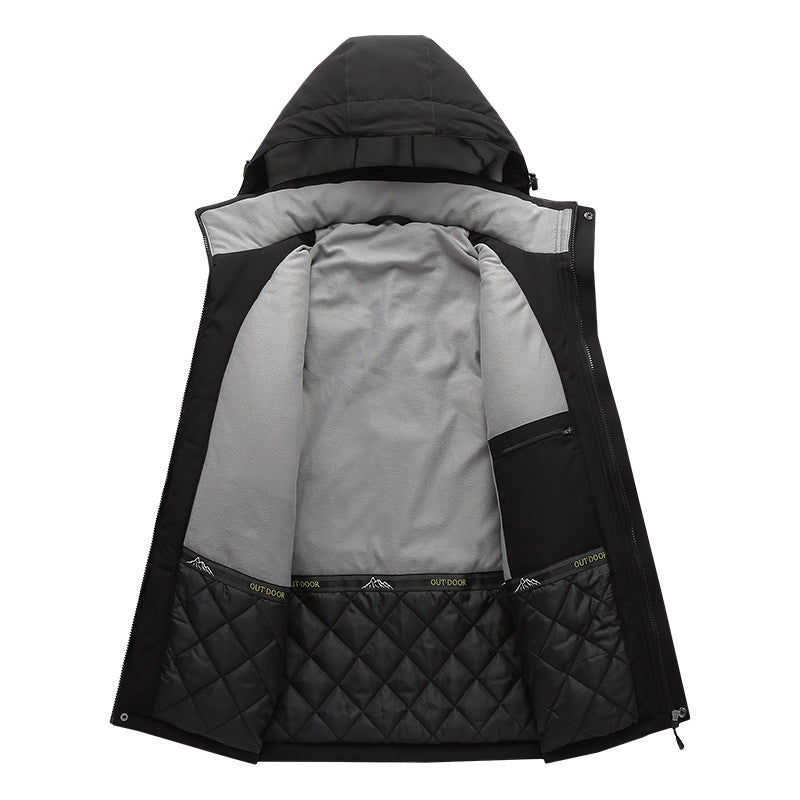Manteau simple chauffant pour les sorties extérieurs pour hommes