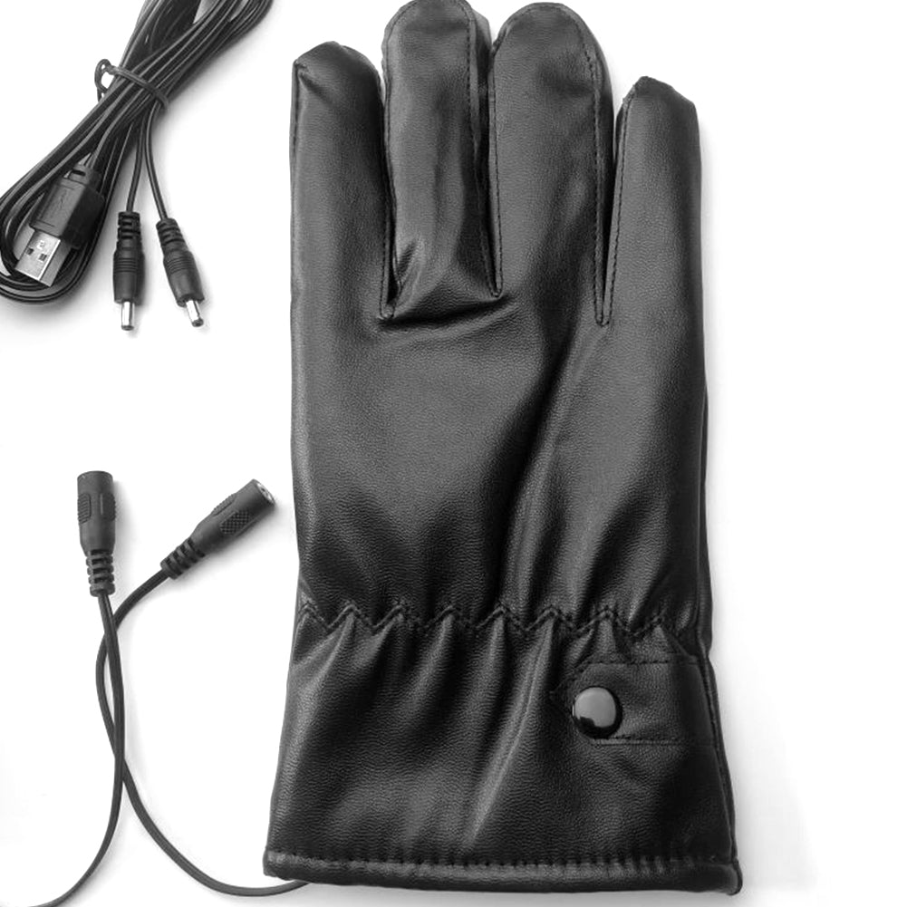 Gants chauffant en cuir PU pour femme