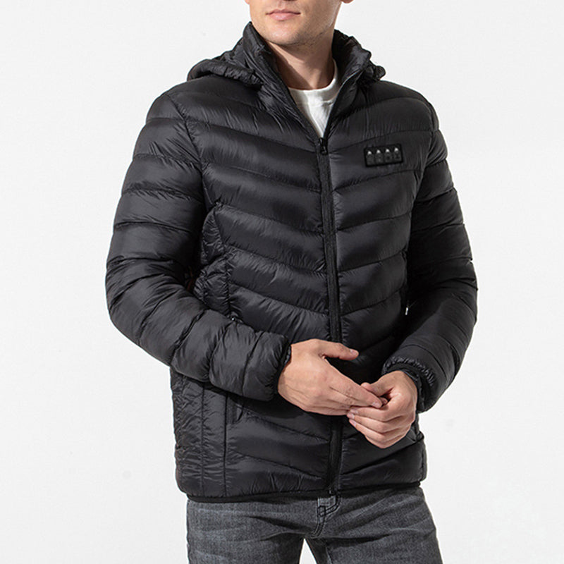 Doudoune chauffante thermique et coupe vent pour hommes