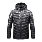 Doudoune chauffante motif camouflage pour homme