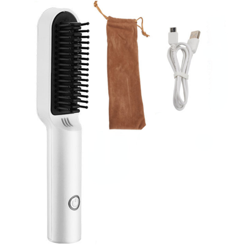 Mini peigne chauffant démêlant rechargeable sans fil