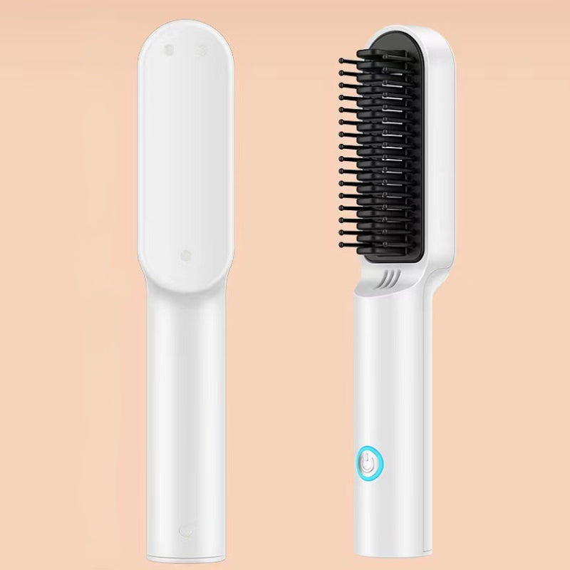 Mini peigne chauffant démêlant rechargeable sans fil
