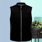 Gilet chauffant en polaire noire pour homme