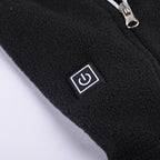 Gilet chauffant en polaire noire pour homme