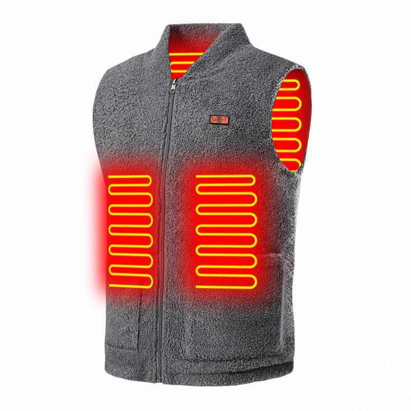 Gilet chauffant de chasse en polaire
