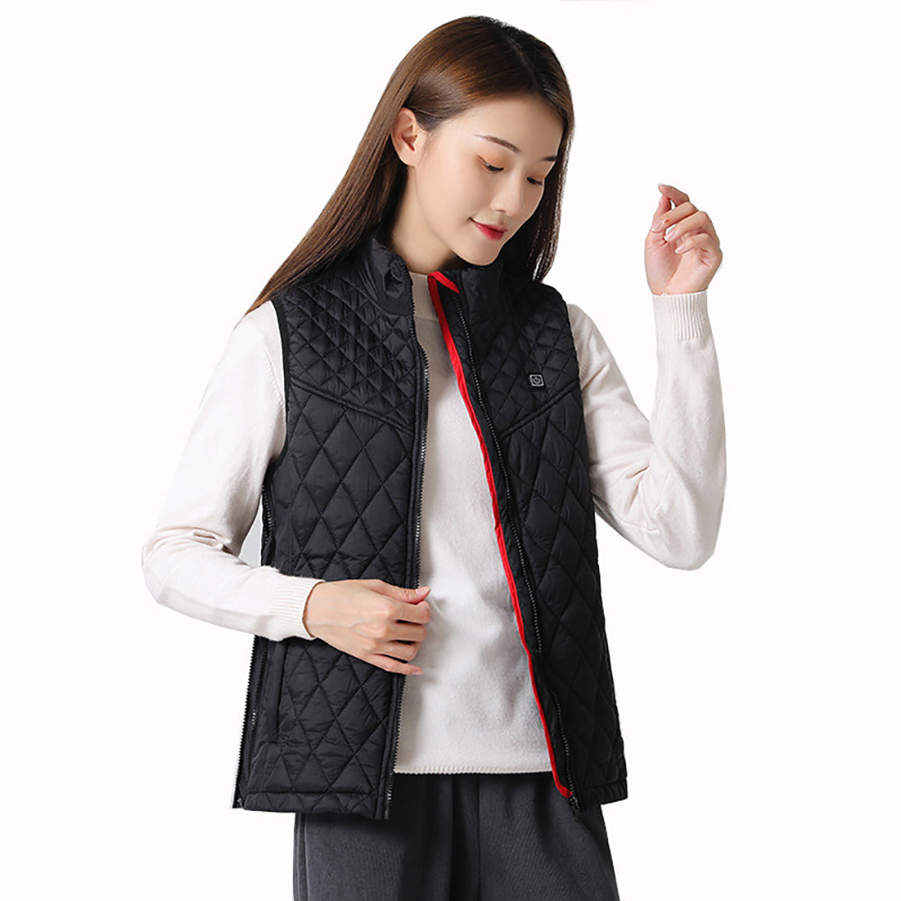 Gilet chauffant col montant pour femme