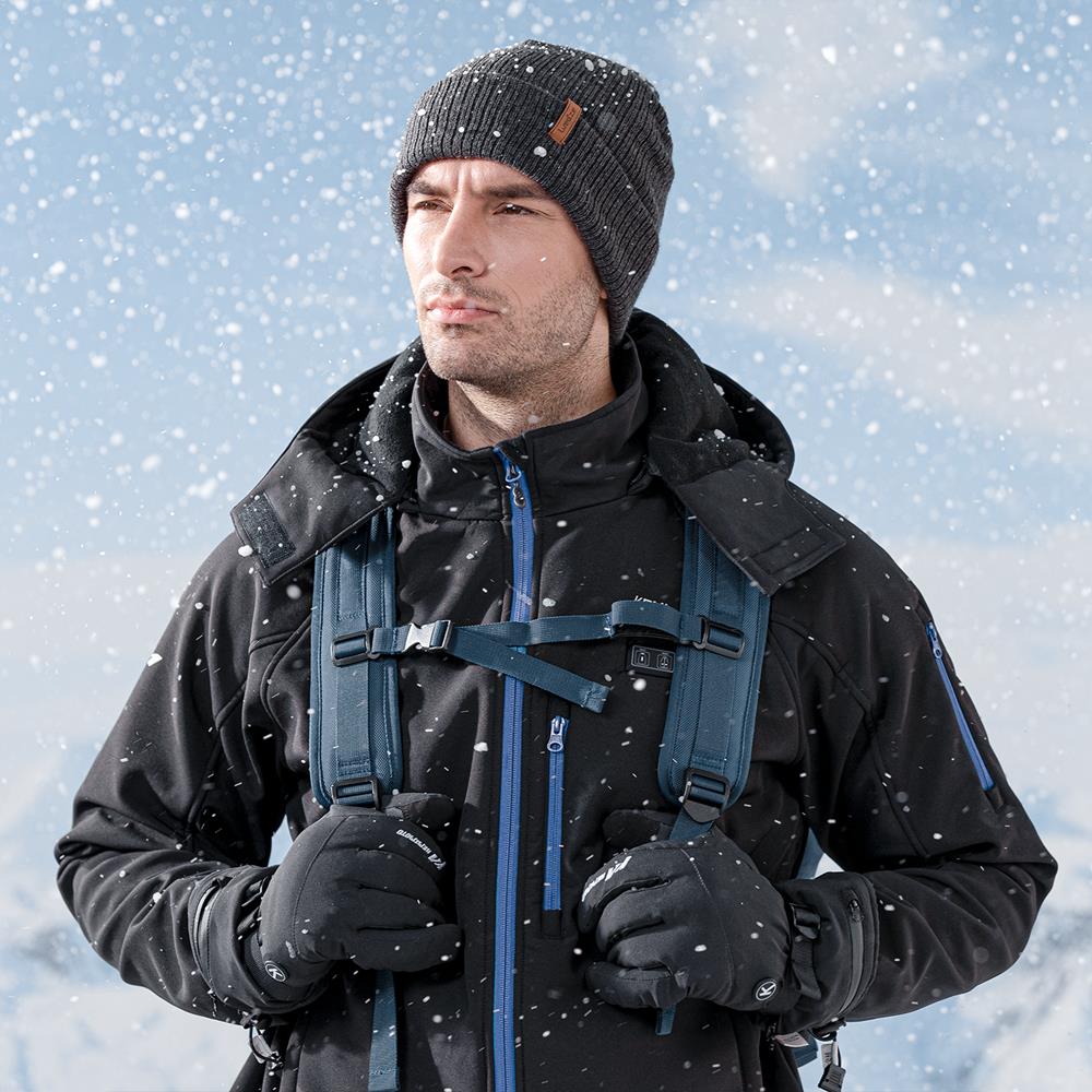 Manteau chauffant avec batterie pour hommes