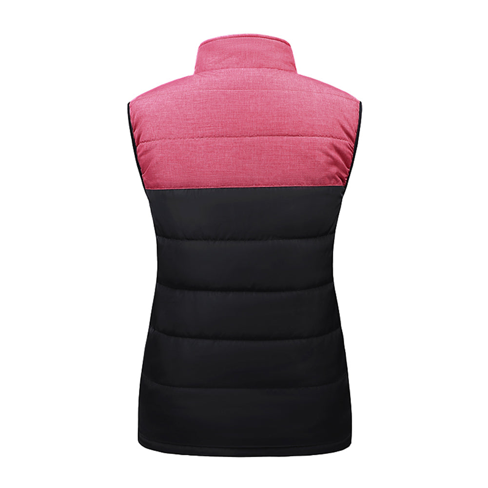 Gilet chauffant rose et noir pour femme