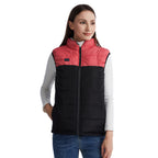 Gilet chauffant rose et noir pour femme