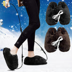 Chaussons chauffants en peluche