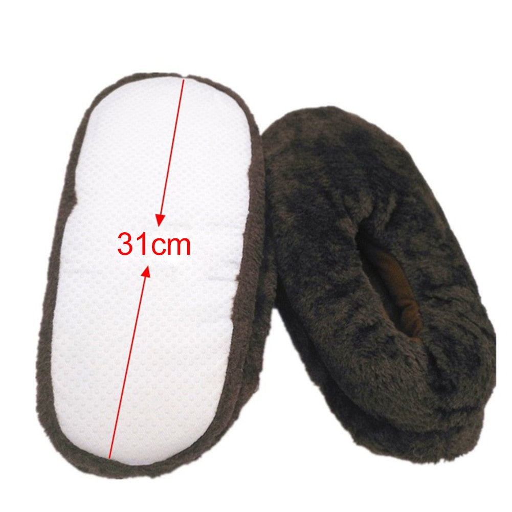 Chaussons chauffants en peluche