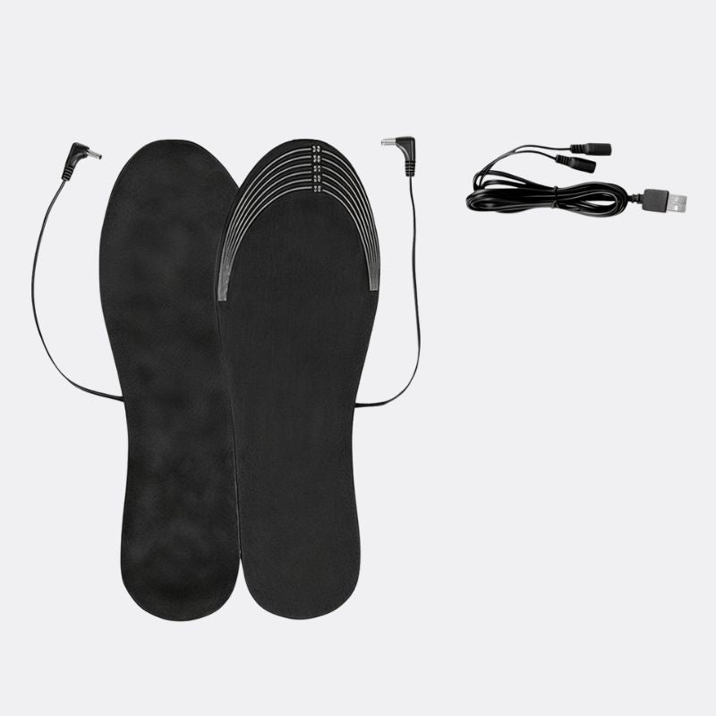 Semelles chauffantes électriques USB pour femmes et hommes