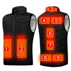 Gilet avec 9 zones de chauffage pour homme