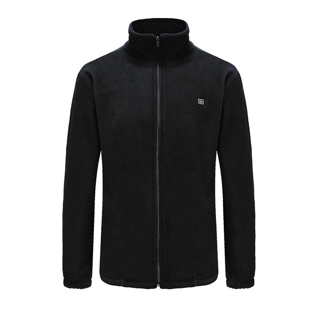 Pull chauffant électrique en polaire à zip