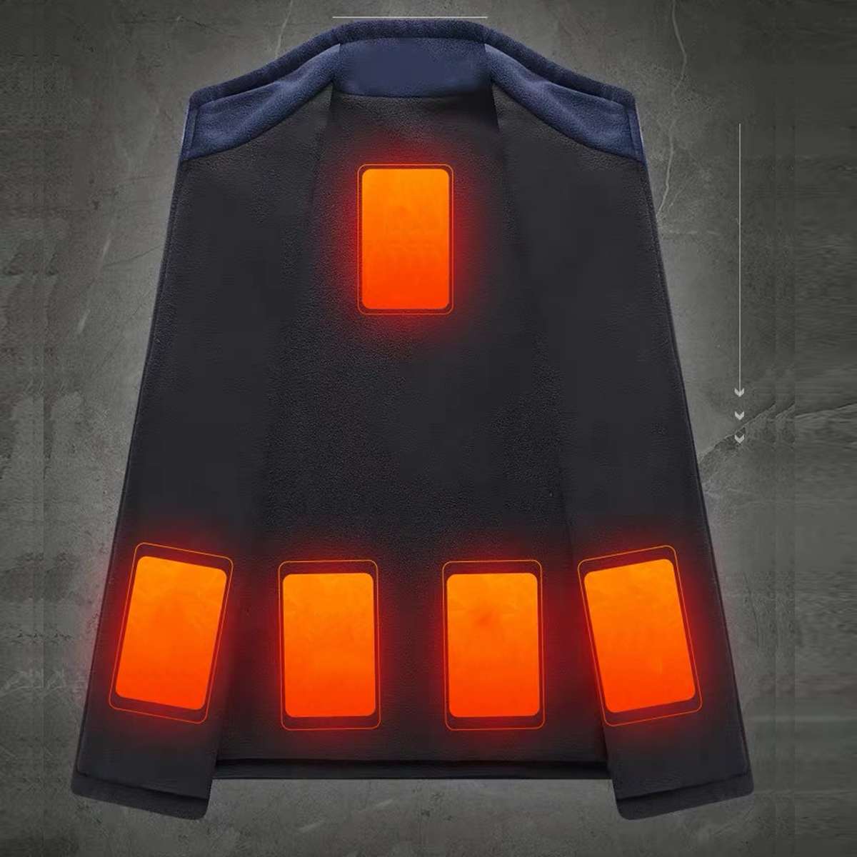 Pull chauffant électrique en polaire à zip