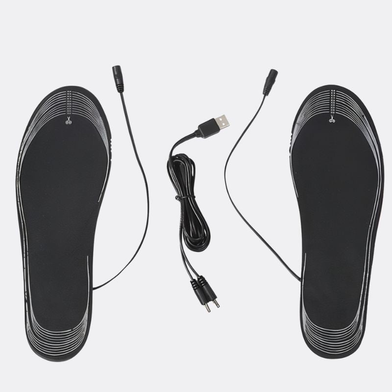 Semelles chauffantes électriques USB pour femmes et hommes