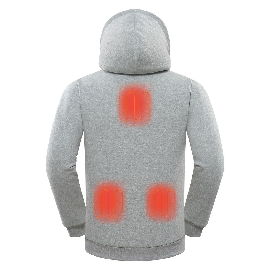 Sweat à capuche zippé chauffant