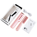 Mini peigne de voyage chauffant avec câble USB