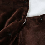 Poncho chauffant en peluche marron