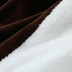 Poncho chauffant en peluche marron