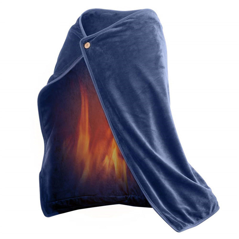 Poncho chauffant en peluche