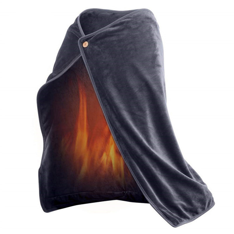 Poncho chauffant en peluche