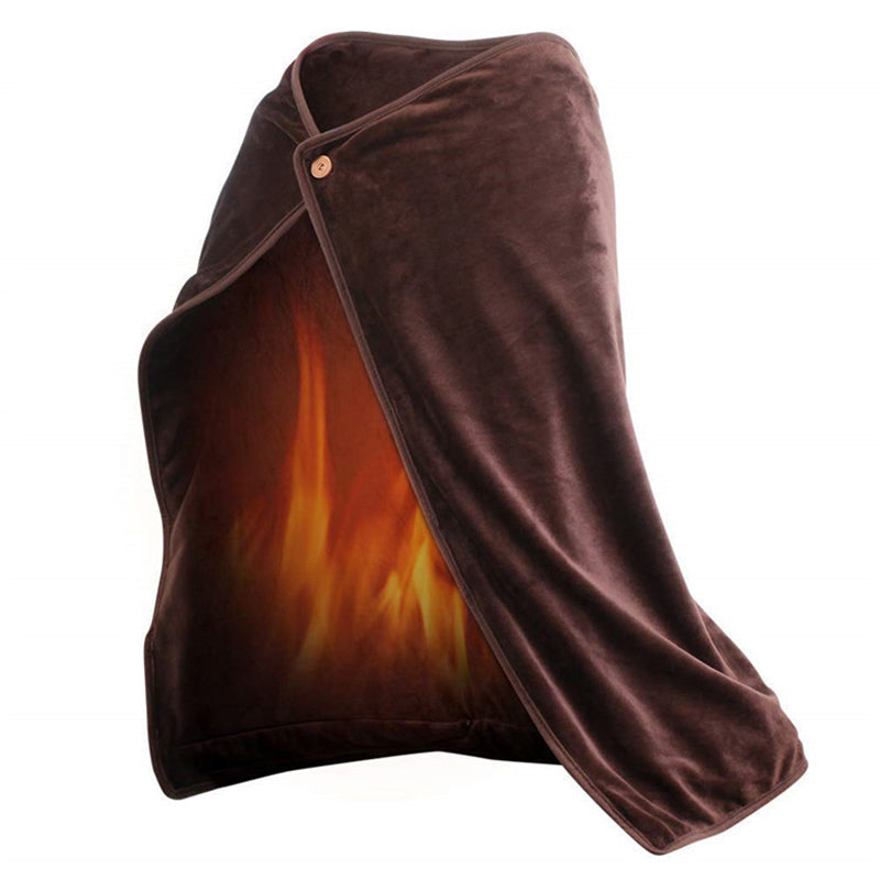 Poncho chauffant en peluche