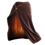 Poncho chauffant en peluche