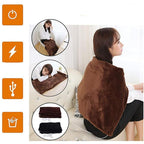 Poncho chauffant en peluche avec télécommande