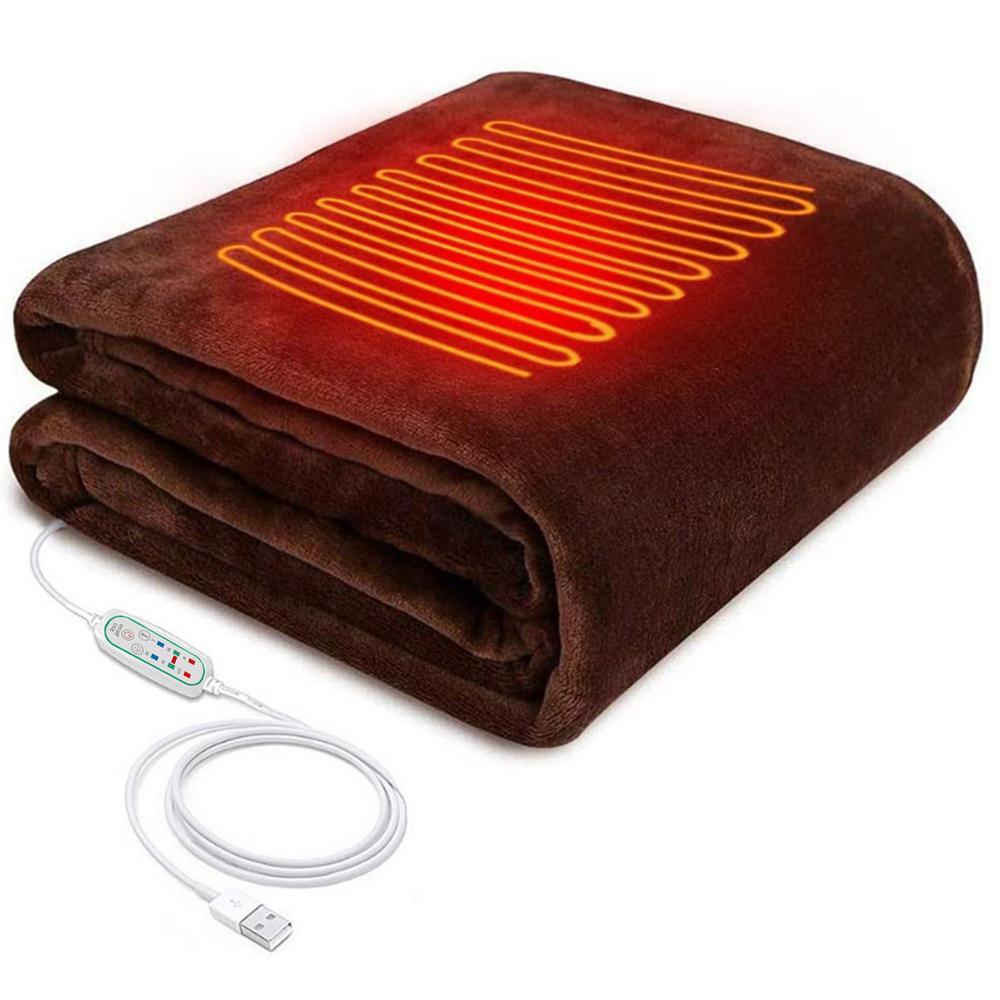 Poncho chauffant en peluche avec télécommande