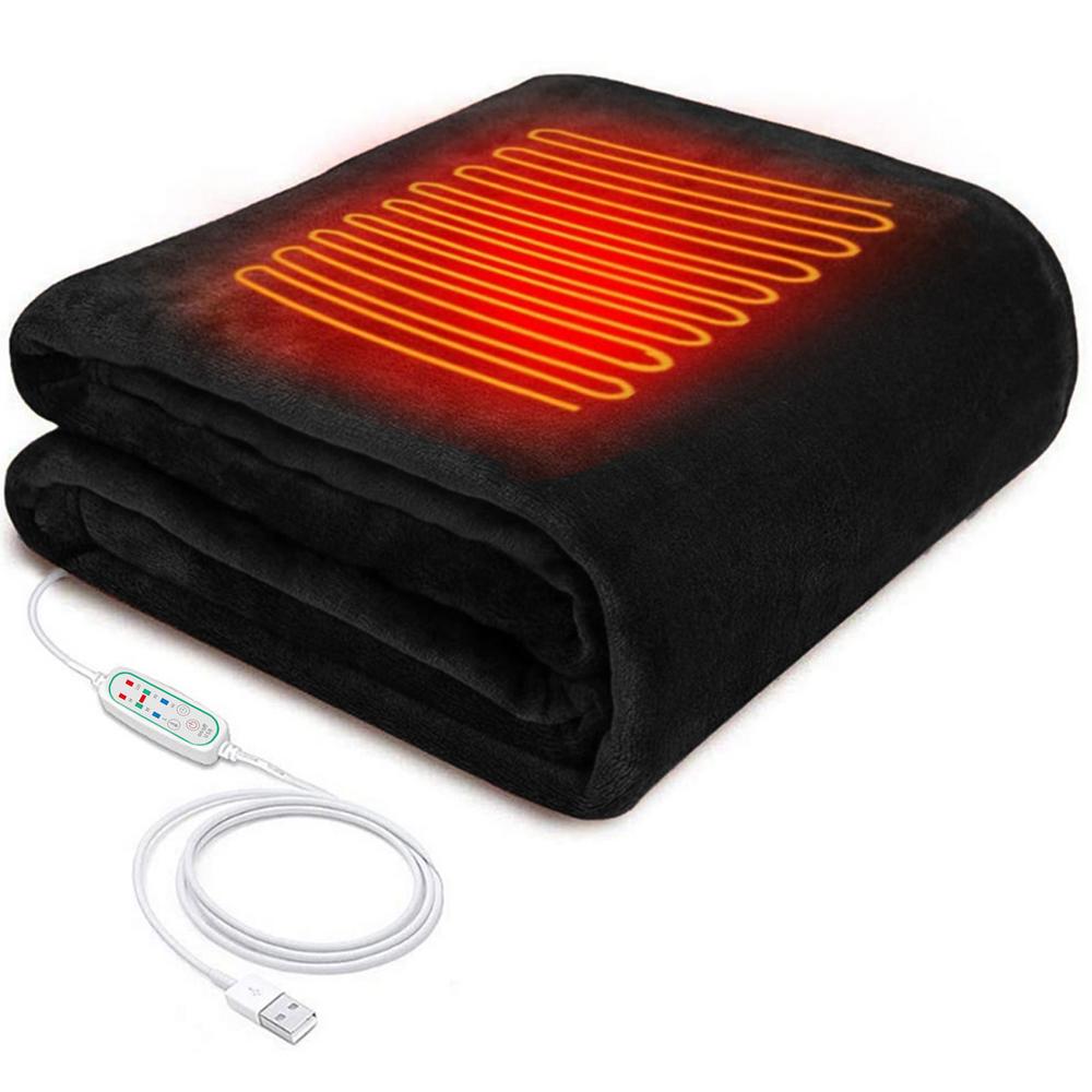 Poncho chauffant en peluche avec télécommande