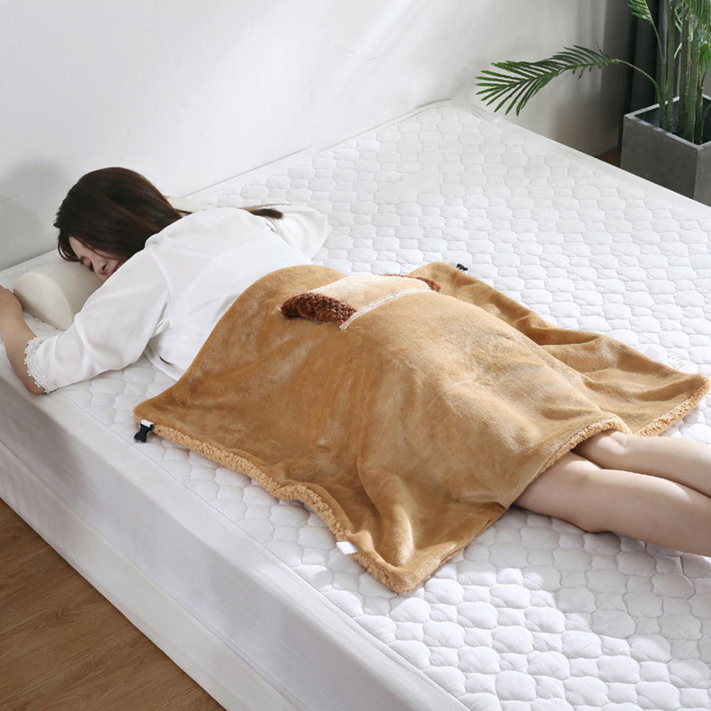 Poncho chauffant style peluche