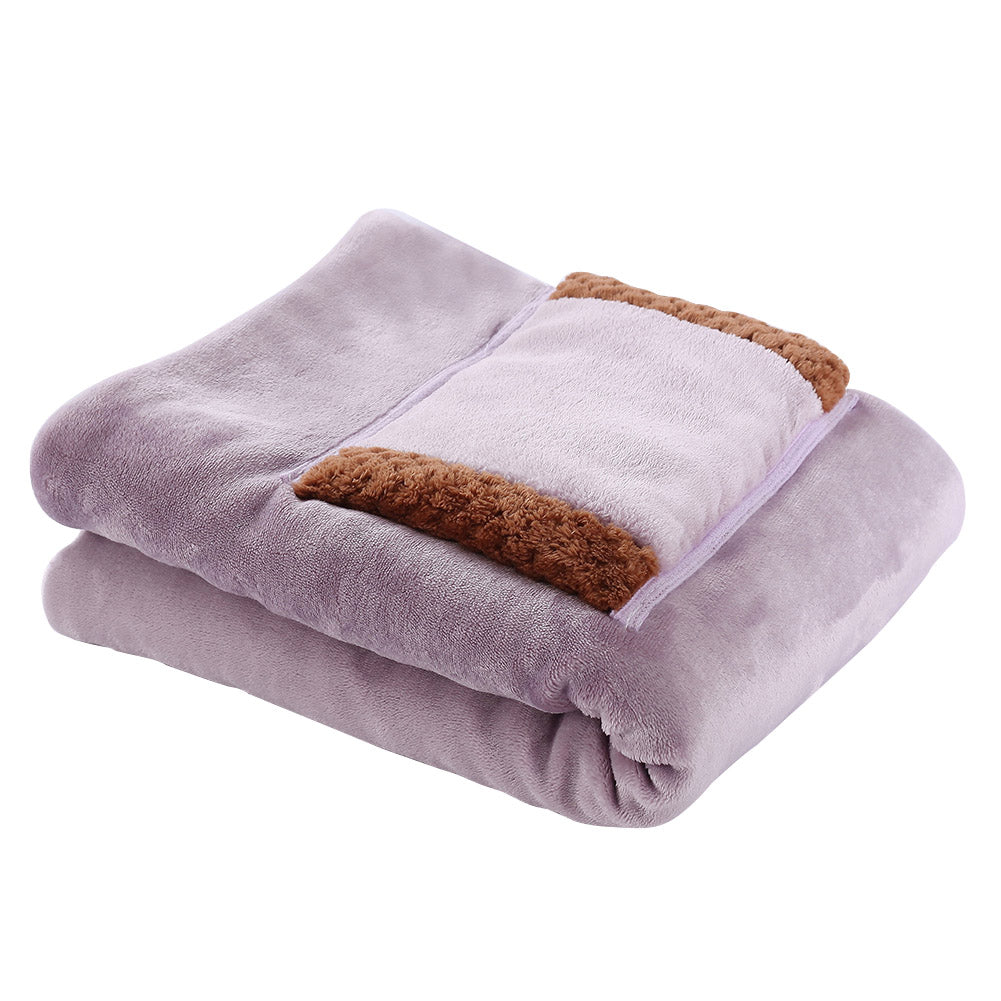 Poncho chauffant style peluche