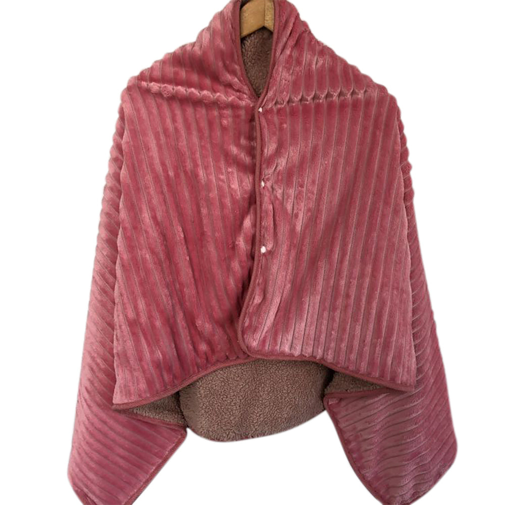 Poncho chauffant en peluche rose