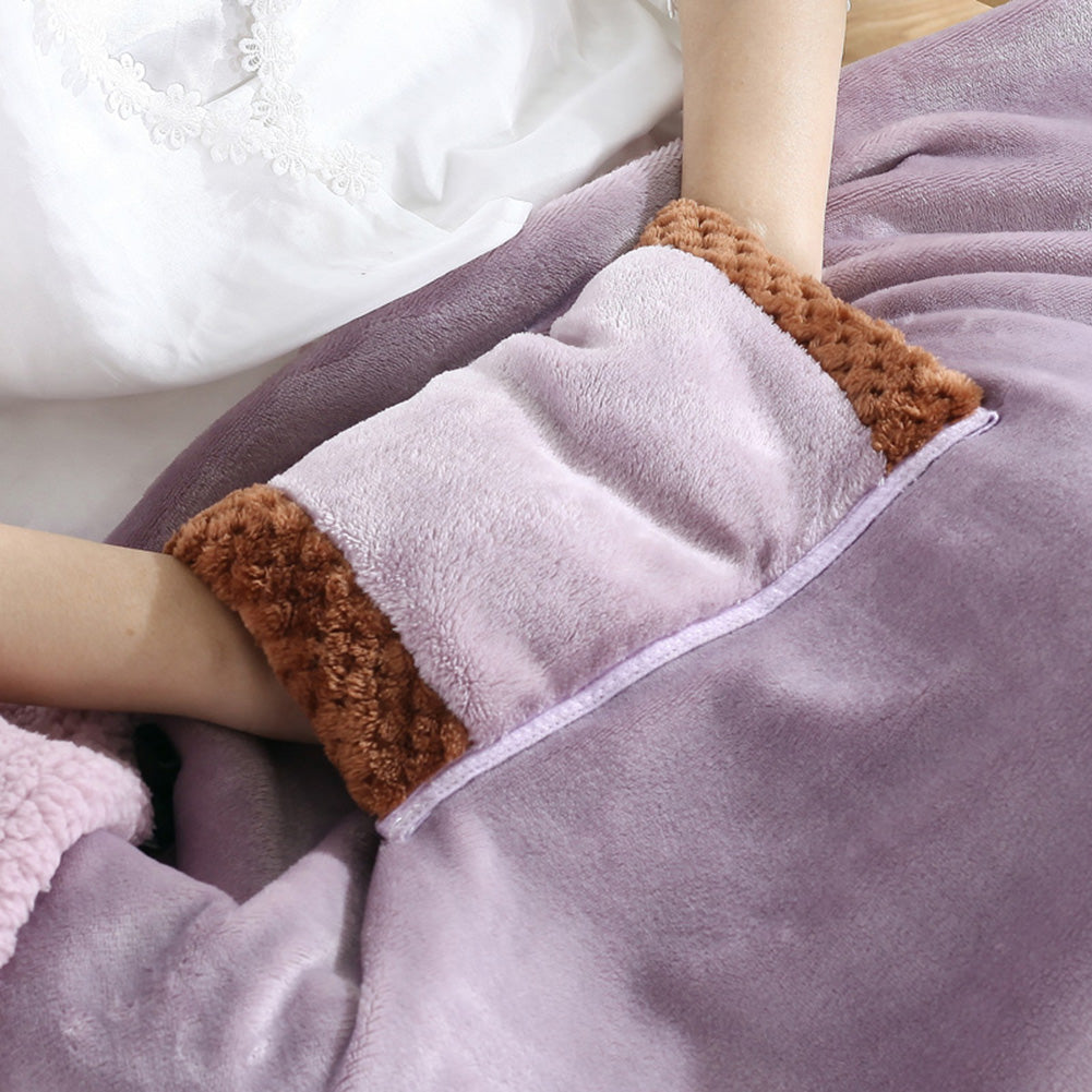 Poncho chauffant style peluche