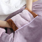 Poncho chauffant style peluche