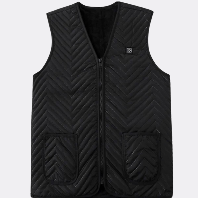 Gilet chauffant col en v pour femme